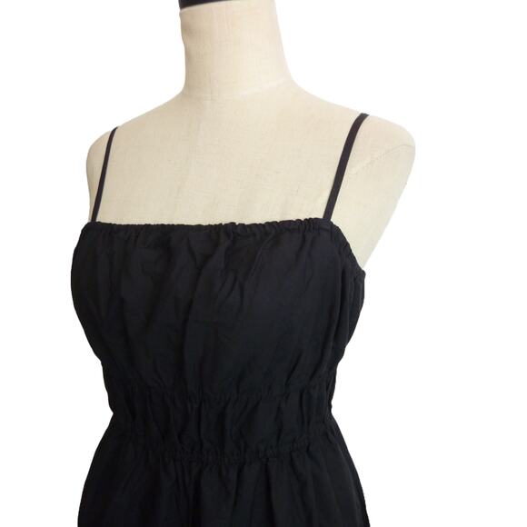 NWT Madewell Embroidered Tank Midi Dress in Poplin Black Eyelent 6 - Picture 5 of 9